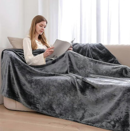 Hanna's Luxury Faux Fur Fleece Reversible Throw