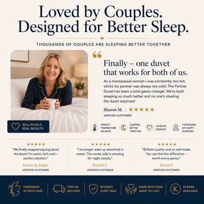 Partner Duvet for Couples - One Duvet. Two Togs. Zero Arguments.